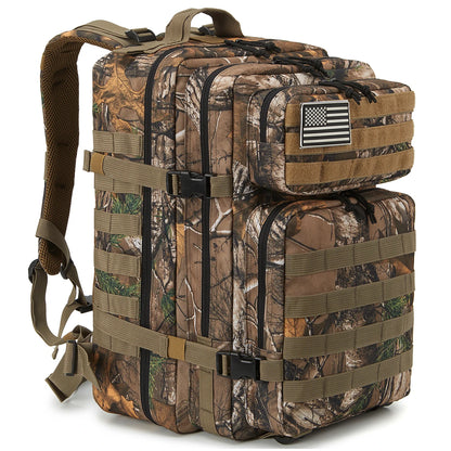 45L Tactical Fishing Backpack Large 3 Day Outdoor Rucksack Hiking Camping Hunting Gear Bag Travel Pack for Outdoor Sport