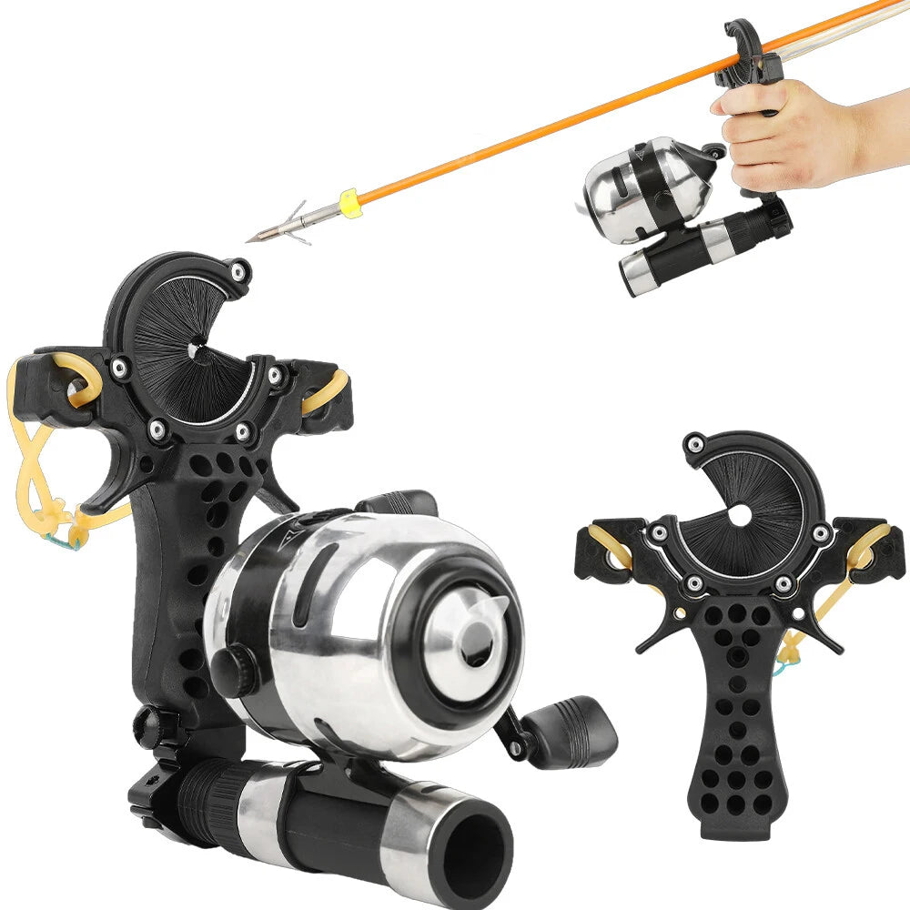 Archery Fishing Catapult Slingshot Fishing Reel 2.8:1 Kit Shooting Target