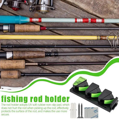 Wall Mounted Fishing Rod Rack Wall Fishing Pole Management Holders Angling Equipment Organization Accessories For Husband Dad