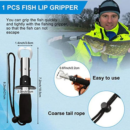 Fishs Hook Remover Tools Kit Include 1 Pcs Handheld Digital Fish Scale and Fishing Hook Remover Tool and Fish Lip Gripper and F