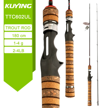 Deliver from USA KUYING TETON TTC662L TTC632UL TTS662L TTC602LS TTS602LS Fishing Lure Rod Casting Spinning River Stream Carbon