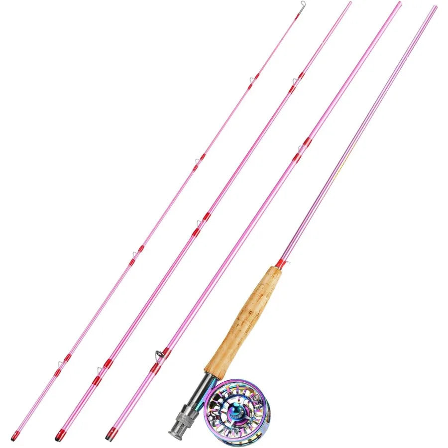 Ultra Light Portable Fly Fishing Rod and Reel Combo with Powerful Reel and Complete Accessories Ideal for Beginners and Outdoor