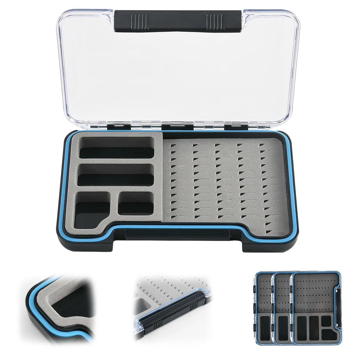 Goture Waterproof Fly Fishing Lure Bait Trout Flies Storage Box Case Container Fish Lure Bait Portable Fly Fishing Box
