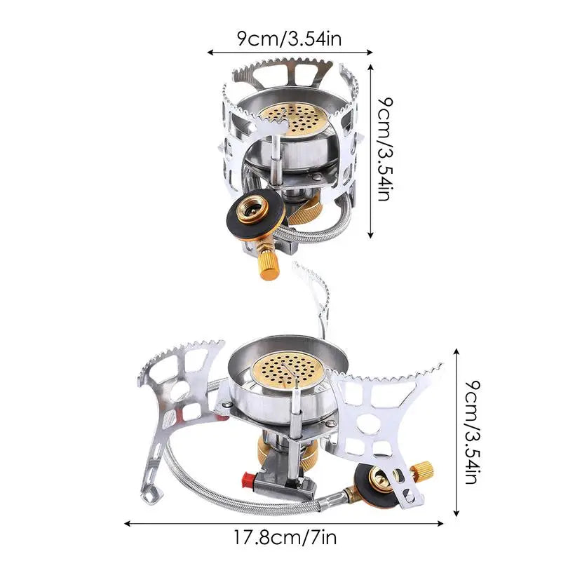 Small Camp Stove Foldable Pocket Stove Windproof Stove Lightweight Camping Burner Cooking Stove For Outdoor Backpacking Hiking