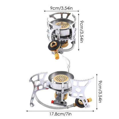 Small Camp Stove Foldable Pocket Stove Windproof Stove Lightweight Camping Burner Cooking Stove For Outdoor Backpacking Hiking