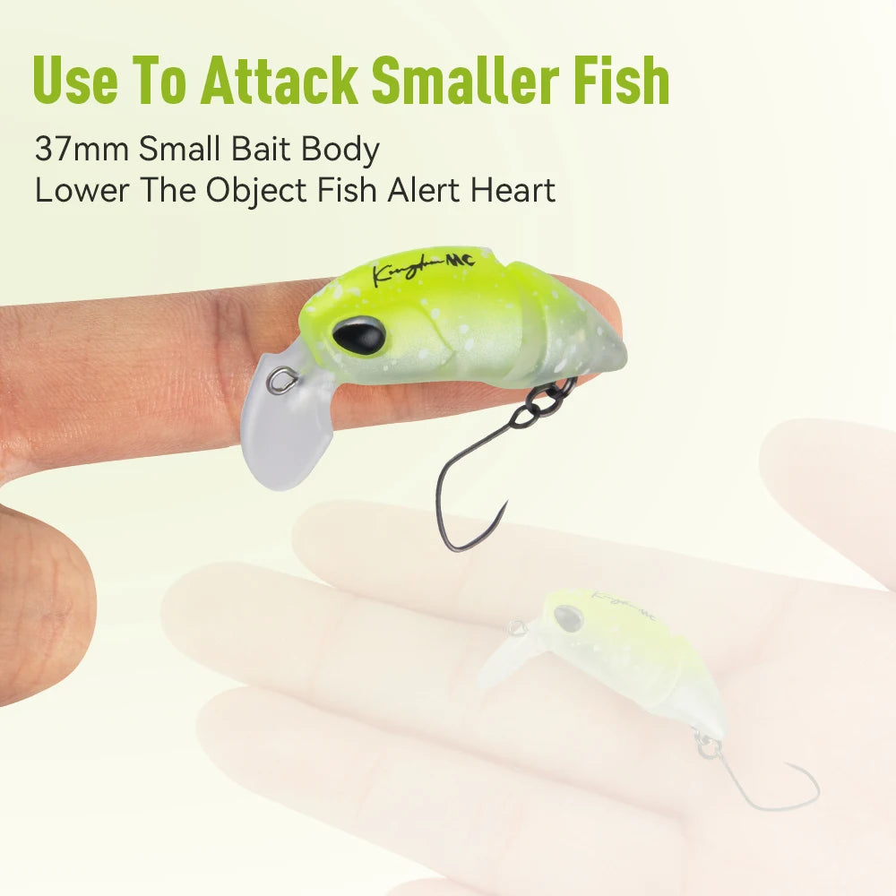 Kingdom 3pcs/pack 2 Section Minnow Lure  2.3g 37mm Floating S-shaped wobble Artificial Baits Topwater Swimbaits For Bass Trout Pike Fishing