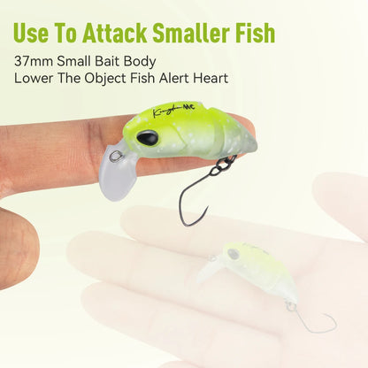 Kingdom 3pcs/pack 2 Section Minnow Lure  2.3g 37mm Floating S-shaped wobble Artificial Baits Topwater Swimbaits For Bass Trout Pike Fishing