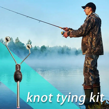 Portable Fly Tying Tool Adjustable Bobbin Thread Holder threader knotter neck hook pliers awl fly fishing lure making accessory