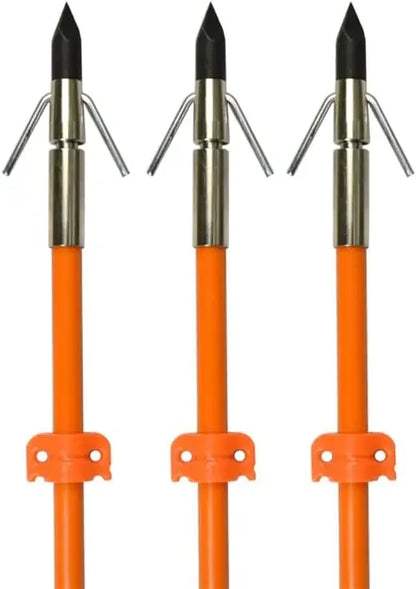 Elong Bow Fishing 32 Inch 5/16" Hunting Arrows Archery Fiberglass Arrows with Safety Slides Broadheads
