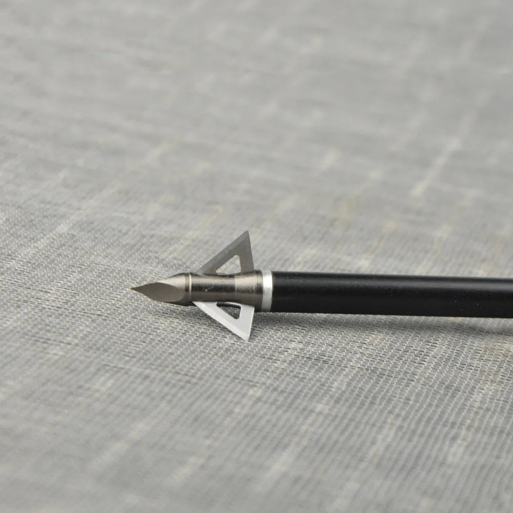 12X 100grain Archery Blade Arrowheads Sharp Broadheads Stainless Steel Arrow Tips for Bow Hunting Target Shooting Accessories