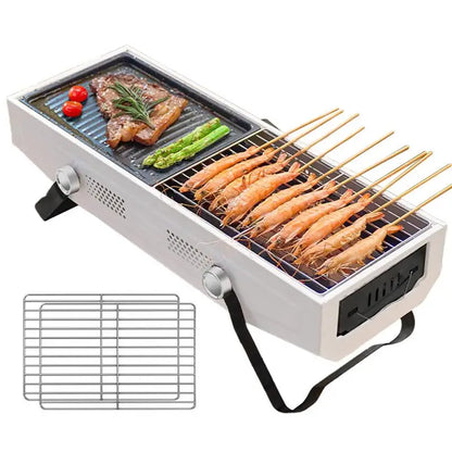 Folding Camping BBQ Grill Charcoal Barbecue Grills Portable Wood Stove Picnic Wood Burning Charcoal Grill Burner For Camping