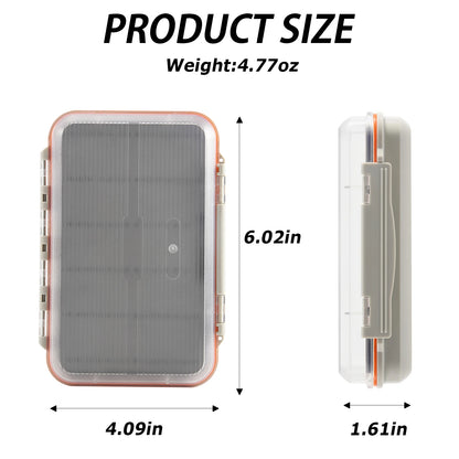 Goture Waterproof Fly Fishing Lure Bait Trout Flies Storage Box Case Container Fish Lure Bait Portable Fly Fishing Box