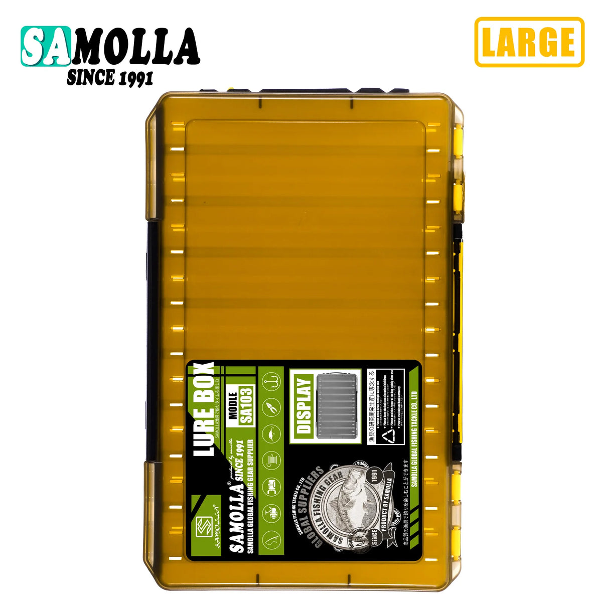 Double Sided Lure Baits Box Fishing Large Compartments Plastic Accessories Storage Tackle Container Case Adjustable Organizer