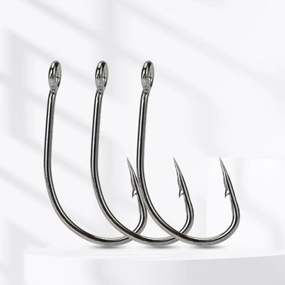 100PCS/Box Fishing Hooks Set High Carbon Steel Barbed FishHooks Carp Fishhook for Freshwater Saltwater Fishing Accessories