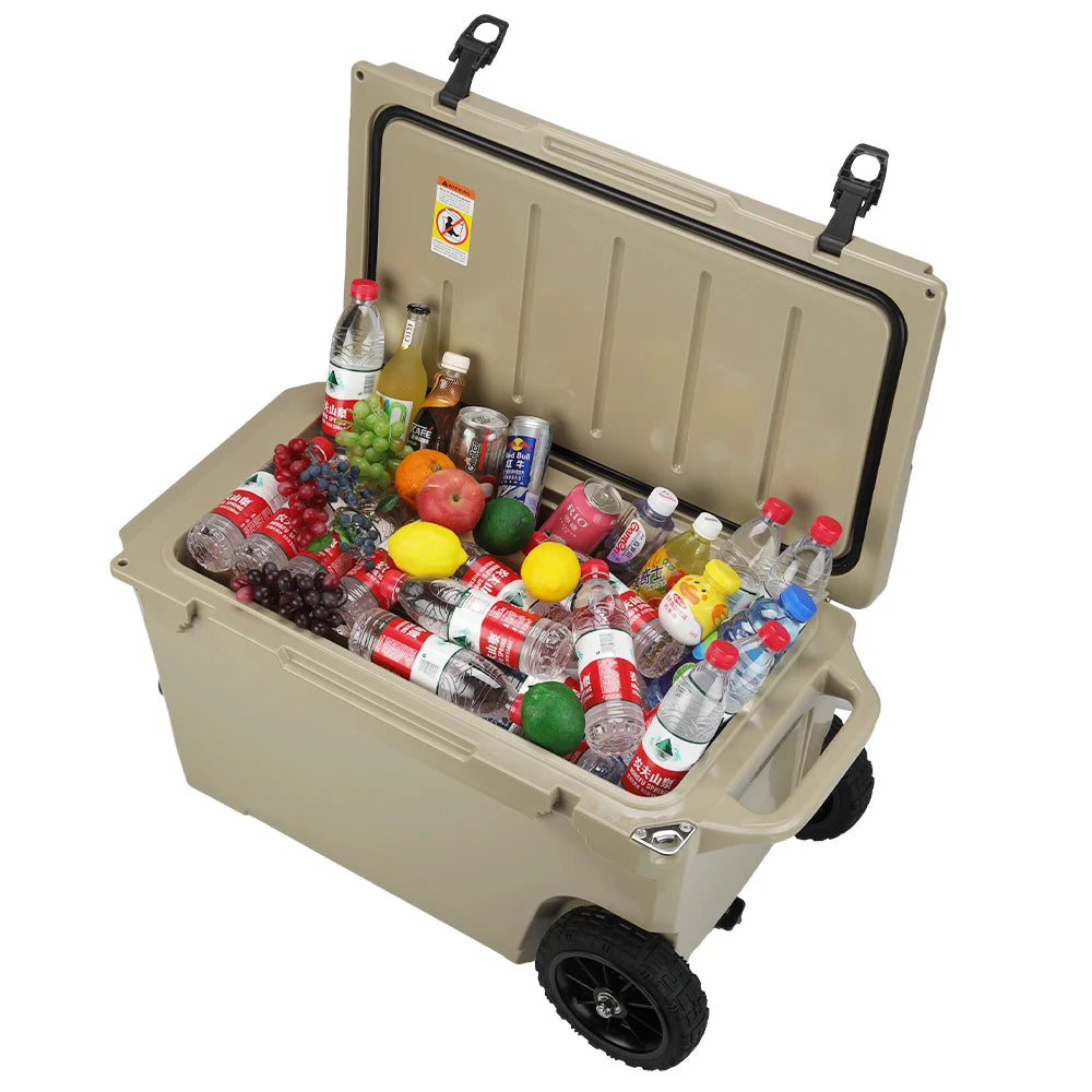 55L Rotomolded Outdoor Ice Chest Fishing Camping Beach Cooler Box