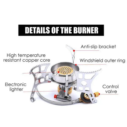Compact Camping Stove Foldable Stove Ultra Light Windproof Stove Lightweight Camping Burner Cooking Stove For Outdoor