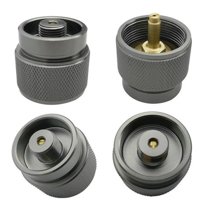1 lb Gas Tank Adapter 1"-20 UNEF to 7/16-28NS, Propane Cylinder Converter for Outdoor Stove Heater, Small Portable Fuel Adapter