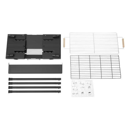 70*40*23.5cm Barbecue Charcoal Grill Stainless Steel Folding Portable BBQ Tool Kits for Outdoor Cooking Camping Hiking Picnics