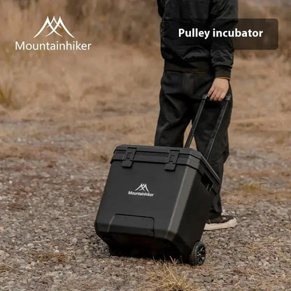 Mountainhiker 38L Outdoor Refrigerator with Wheels Portable Insulated Box BBQ Car Insulated Box Refrigerator Trolley Refrigerato