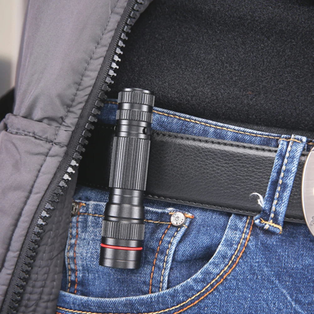 Portable USB Rechargeable LED Flashlight Waterproof Mini Super Bright Light for Outdoor Hunting Hiking Fishing Flash Light