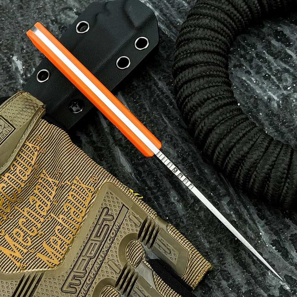 Rescue MEATEATER Camping Knife Bushcraft Hiking Fishing Outdoor Multifunctional Utility G10 Handle Fixed Blade EDC Cutting Tools
