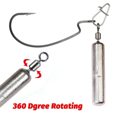 GOBAIT Fishing Sinker 3.5g 5g 7g 10g Weight 10PCS Slender Quick Rod Plumb Pendant Gear Swivel Metal Jig Pesca Tackle Cast Tool