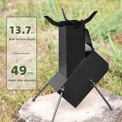 Rocket Stove Wood Burning Portable Wood Burning Stove Compact Stove Heating Burner Stove Tent Stove For Outdoor Cooking For