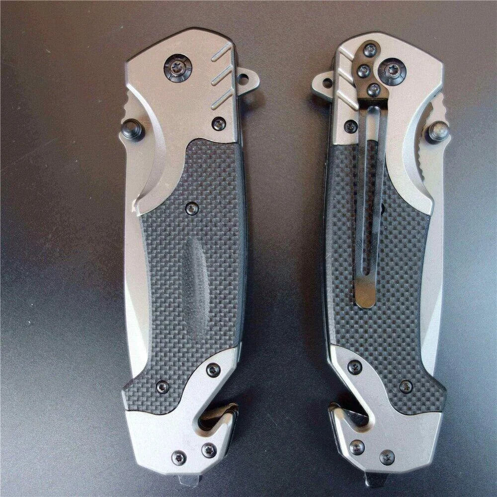 9" SPRING ASSISTED OPEN Hunting Folding POCKET KNIFE Camping Tactics EDC Knives