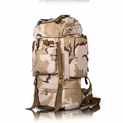 70L Metal Steel Frame Bag Men's New Hunting Backpack Waterproof Nylon Backpacks Hunting Bags