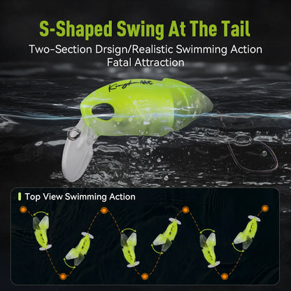 Kingdom 3pcs/pack 2 Section Minnow Lure  2.3g 37mm Floating S-shaped wobble Artificial Baits Topwater Swimbaits For Bass Trout Pike Fishing