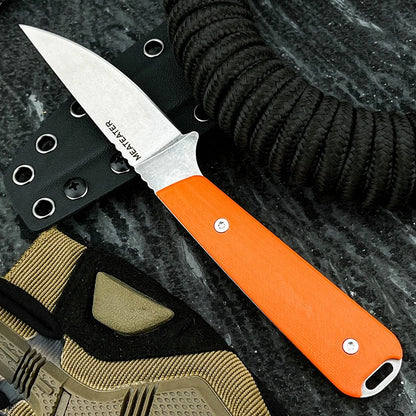 Rescue MEATEATER Camping Knife Bushcraft Hiking Fishing Outdoor Multifunctional Utility G10 Handle Fixed Blade EDC Cutting Tools