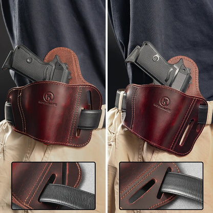 Hunting Genuine Leather Holster OWB Real Leather Belt Holster 1911 Holster OWB, Leather Concealed Holster