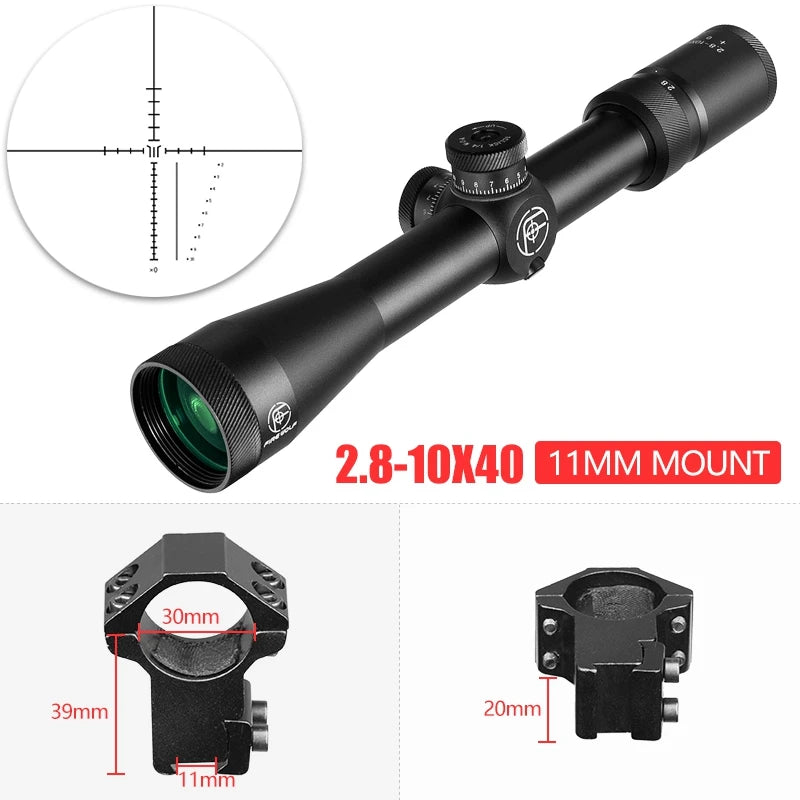 10-40X56 E Hunting Scopes Side Wheel Parallax Adjustment Optics Riflescope Red And Green Dot Sight For Scopes