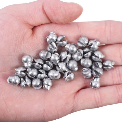 50pcs Removable Split Shot Sinker - Clip On Weights for Easy Fishing - Outdoor Accessories- Available In 5 Sizes