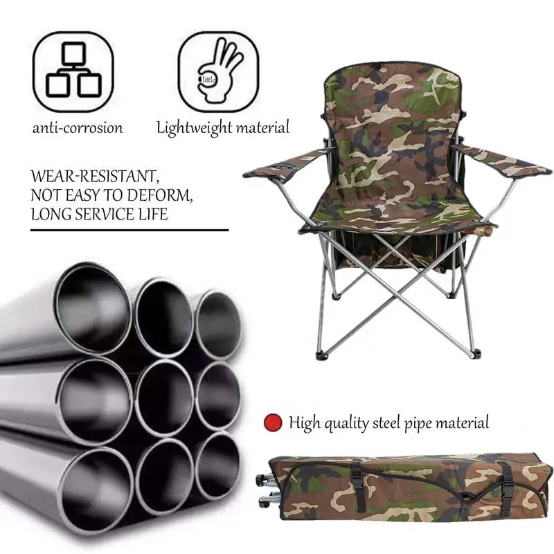 Folding Chair With Sun Shield Camping Lounge Chair Portable Fishing Stool Lightweight & Sturdy Foldable Seat Sun Protection For