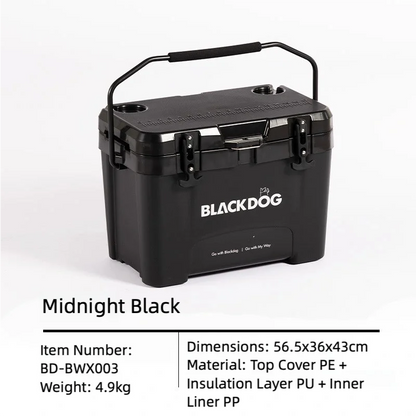 Blackdog Outdoor 26L Large Space Camping Insulated Box Refrigerator Portable Outdoor Camping Ice Block Insulated Car Ice Bucket