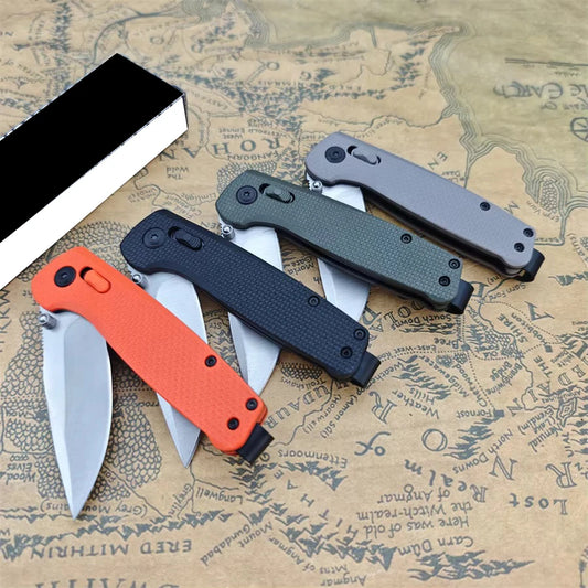 Folding Pocket Knives D2 Drop Point Blade Nylon Fiber Handle Outdoor Camping Tactical Hunting Survival EDC Utility Knives Tools