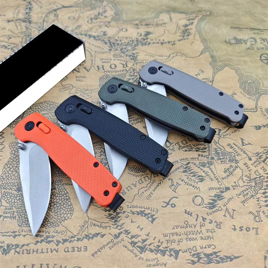 Folding Pocket Knives D2 Drop Point Blade Nylon Fiber Handle Outdoor Camping Tactical Hunting Survival EDC Utility Knives Tools
