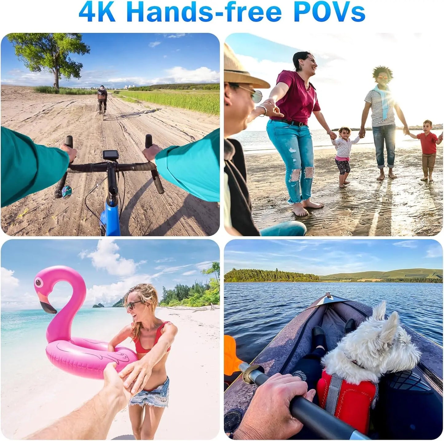 Ultra-Compact 4K Action Camera with Magnetic Mount, Waterproof Case, 150-Min Battery for Hands-Free Recording