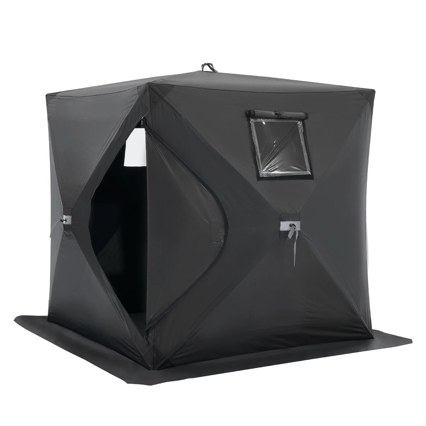 SucceBuy Portable Ice Shelter 1-2 Person Fishing Tent Ice Shanty for Winter Fishing Waterproof Ice Cube with Anchors Carry Bag