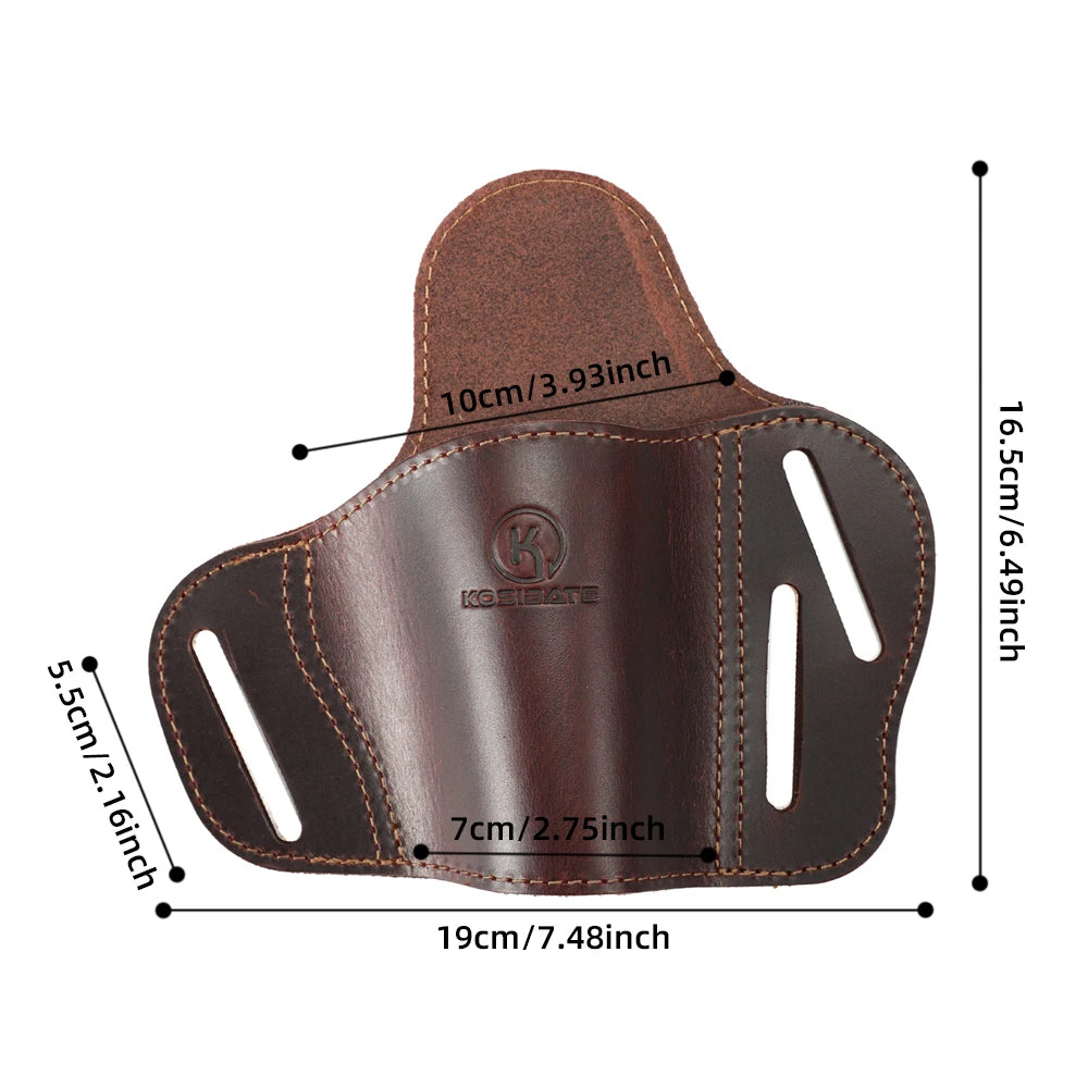 Hunting Genuine Leather Holster OWB Real Leather Belt Holster 1911 Holster OWB, Leather Concealed Holster