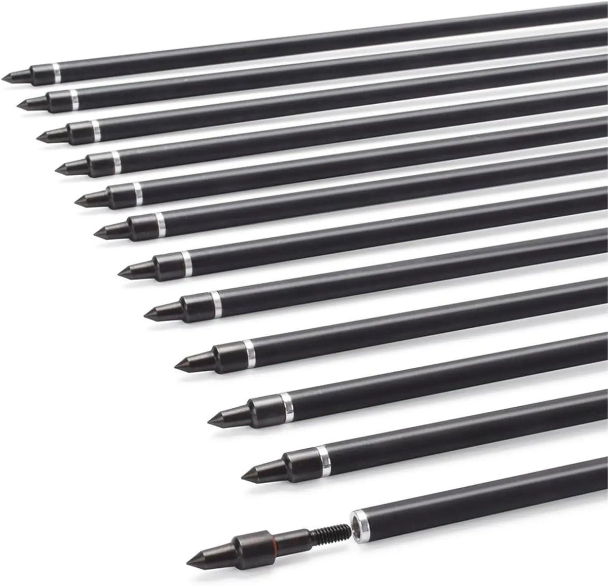 YLS Carbon Archery Arrows Practice Arrows Detachable Arrowhead and Nock 4 inch Streamlined TPU Feathers Perfect
