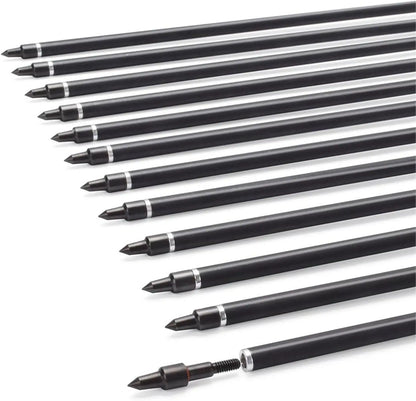 YLS Carbon Archery Arrows Practice Arrows Detachable Arrowhead and Nock 4 inch Streamlined TPU Feathers Perfect