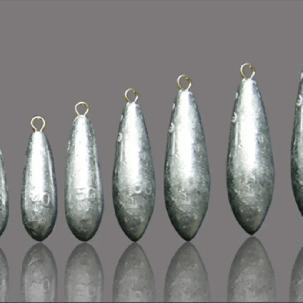 10PCS Pendant Willow Leaf Lead Pendant Ring Loyal Lead Pendant Sea Fishing Hanging Ring Leader Rafting Fishing Gear