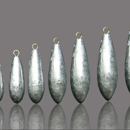 10PCS Pendant Willow Leaf Lead Pendant Ring Loyal Lead Pendant Sea Fishing Hanging Ring Leader Rafting Fishing Gear