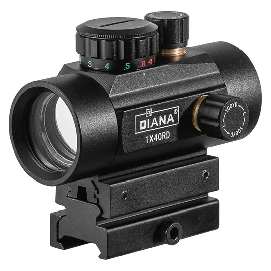 DIANA 1x40 Riflescope Tactical Red Dot Scope Sight Hunting Holographic Green Dot Sight  3x Magnifier combination