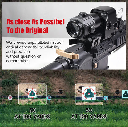 558 Holographic Collimator G33/43/45 3X/5X Magnifier Folding Side Flip Scopes Red Dot Sight Reflex Airsoft Scope 20mm QD Rail