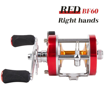 BILLINGS Trolling Drum Fishing Reels 20LB Max Drag  6+1BB 4.2:1/5.2:1 Gear Ratio CNC Aluminum Spool Smooth Right Hand Baitcaster Reel for Freshwater Saltwater