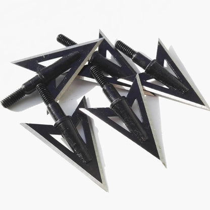 12PCS Archery Arrowheads 2 Blades Metal 100Grain Broadheads Hunting Tips Target Shooting