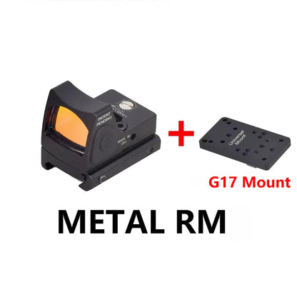 SR RM Mini Red Dot Sight Collimator Scope For Glock 17 Rear Sight Mount Hunting Optics Holographic Hot 20mm Rail Scope